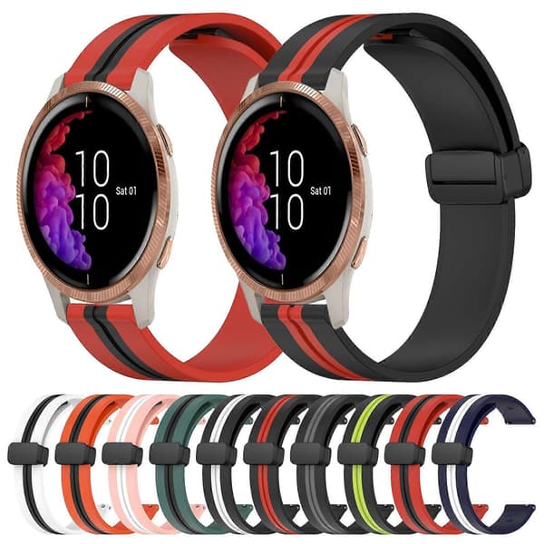 Silikone Urrem Til Garmin Venu-lingling} Black Grey