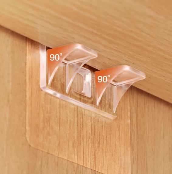 Självhäftande hyllkonsoler - 4-pack transparenta hyllkonsoler Transparent 29