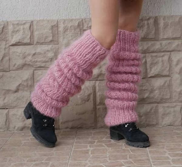 Dam Vinterstrumpor, Stickade Strumpor Över Pile Strumpor Stövelstrumpor-lingling} PINK