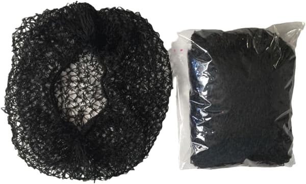 10-pack svarta kökshårnät. Osynligt elastiskt justerbart peruknät. Kraftigt hårskydd.