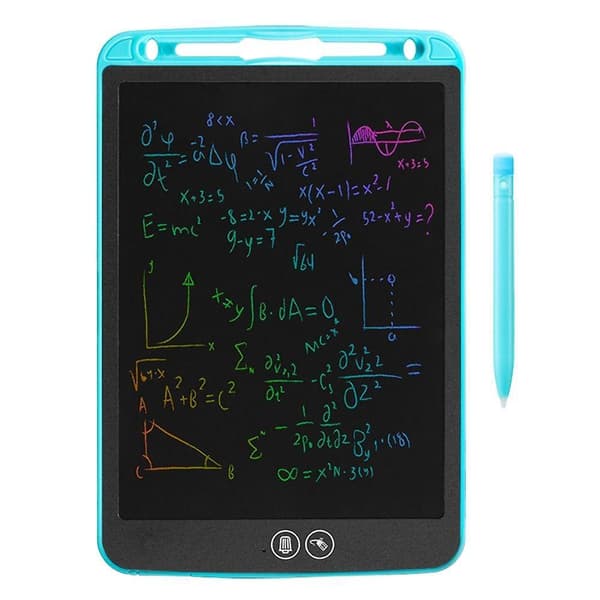 12-tommer LCD tegnetablet, bærbar digital skrivetablet, farve LCD-skærm, delvist sletbar sort tekst. black 10 inch