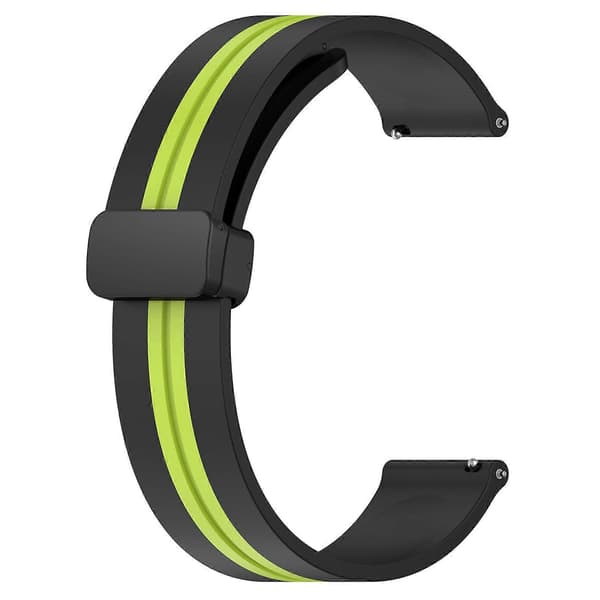 Silikoni kellon ranneke Garmin Venu-linglingille} Black Lime Green