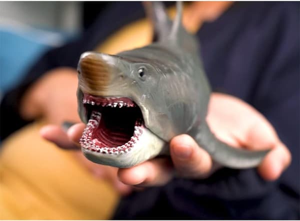Stor Megalodon legetøj, plastik havdyrsmodel, realistisk søuhyre legetøjsmodel