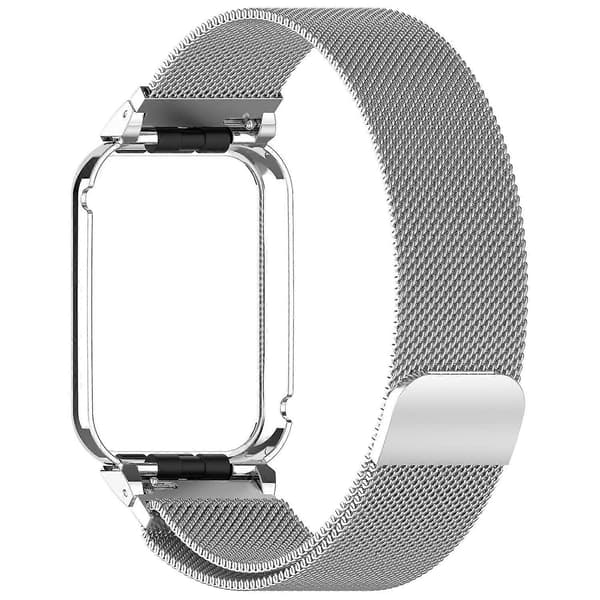 Bästsäljare Kompatibel med Xiaomi Mi Band 8 Pro Metallram + Klockarmband Silver