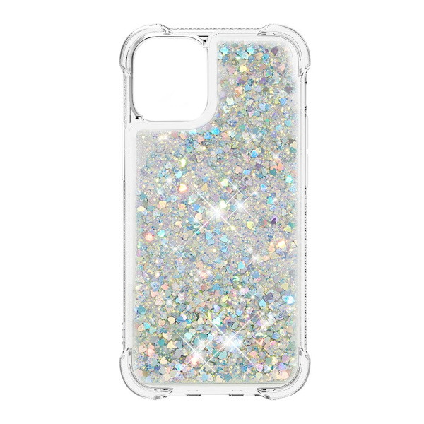 Glittrigt TPU-mobilskal kompatibelt med iPhone 13 Silver