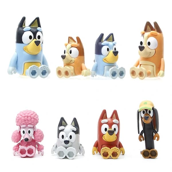 Tecknad animation Bluey leksaksmodell docka barnleksaker 12PCS