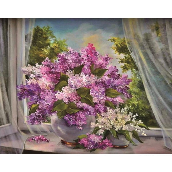 Semidiamant Blommor Fairy DIY Strassmålning Vardagsrum Dekoration Konst Hantverk 8625 Vas