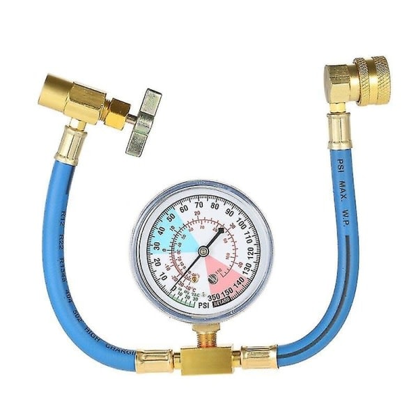 Ny produktkampanj! Högkvalitativ R134a Bil AC Gas Påfyllningsverktyg med Tryckmätare Luftkonditioneringskylmedel[hs]