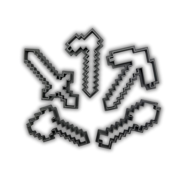 Minecraft Verktyg Kakform Silver M Silver m