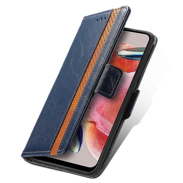 Kompatibel med HMD Pulse Pro telefoncovers PU læder cover stativ med RFID-blokerende pung-lingling} Multicolor Dark Blue