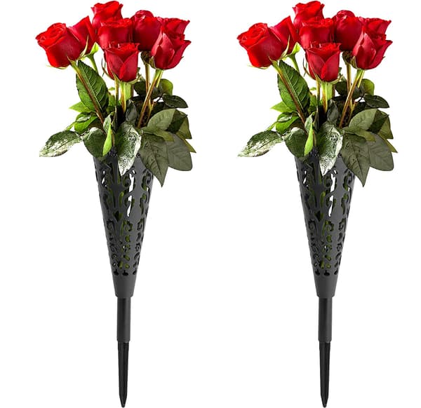 Tvådelad kyrkogårdsvas/kyrkogårdsblomställning Black