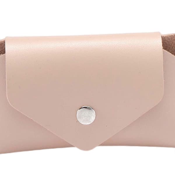 Brilleetui Solbrillepose PU Læder Trendy med Håndledsrem Brilleærme-lingling} Pink