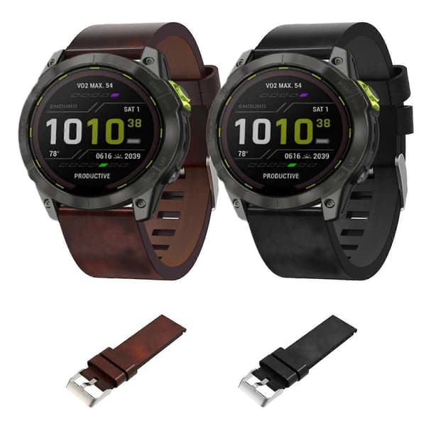 Läderarmband för Garmin Enduro 2-lingling} Black