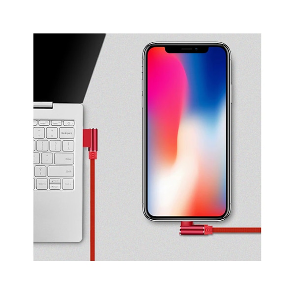 Paket 90 Graders USB Data Laddare Snabbkabel för iPhone (1M-2M-3M)