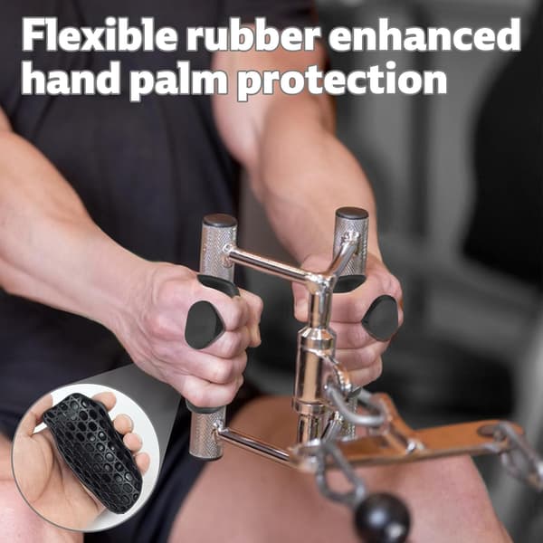 Gummi Gym Grepp Fingerlösa Träningsgrepp - Ergonomiska för Tyngdlyftning, Pull-ups, Gym