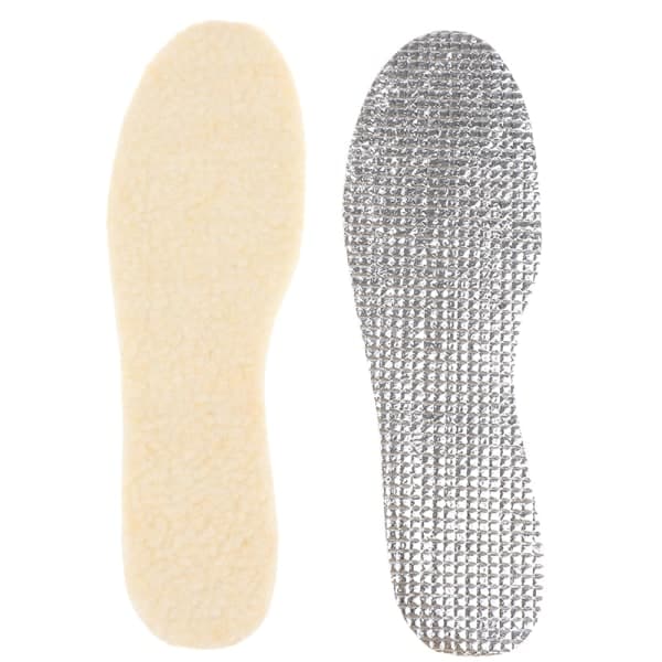 Varmt par aluminiumfolie lammsullsulor Vinter Varm Mjuk Plus Silver one size Silver Silver one size