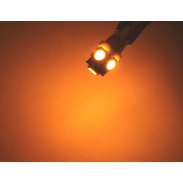 Påskrabatt! Högkvalitativ T10 w5w Led med 5 st 5050SMD Gul-Orange chip 12v DC 10-pack Gul Gul