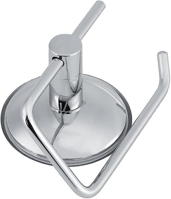 Toiletpapirholder i rustfrit stål med sugekop til vægmontering, badeværelse