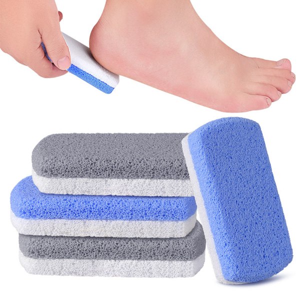 Fotpimpsten för fötter Hård hud Förhårdnader och skrubber. Blått och vitt