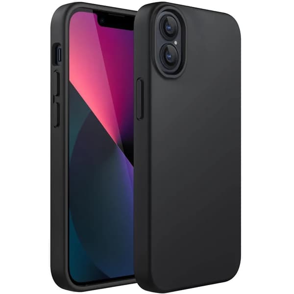 Kompatibel med iPhone 17 - Matt Svart, med extra kameraskydd