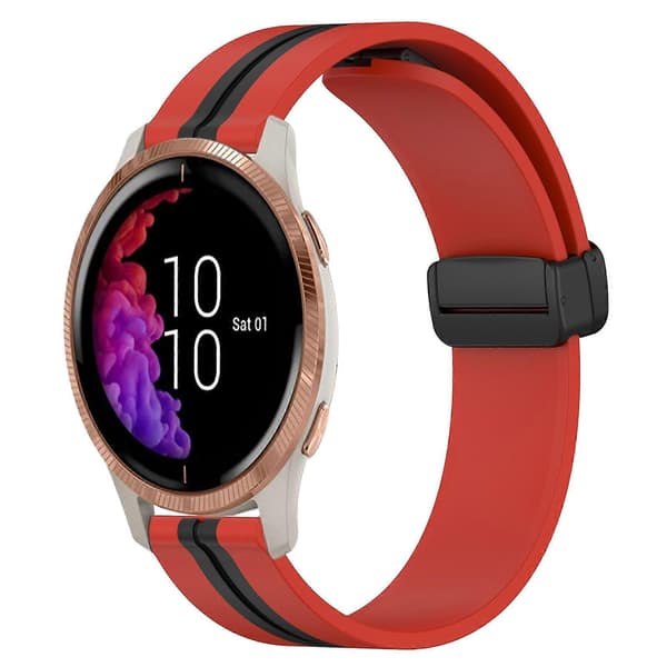 Silikone Urrem Til Garmin Venu-lingling} Red Black