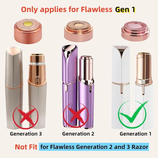 Erstatningshoveder til Gen 1 ansigtshårfjerning kompatibel med Finishing Touch Flawless