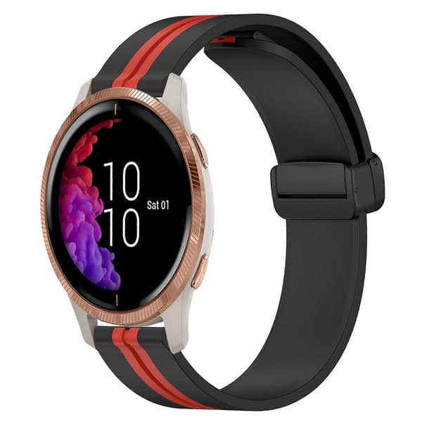 Silikone Urrem Til Garmin Venu-lingling} Black Red