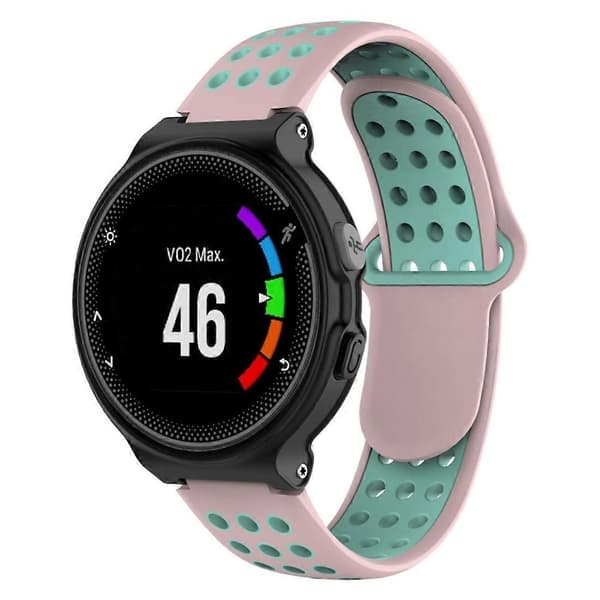 Silikonerem i dobbelt farve til Garmin Forerunner 220-lingling} Mint Green Light Pink