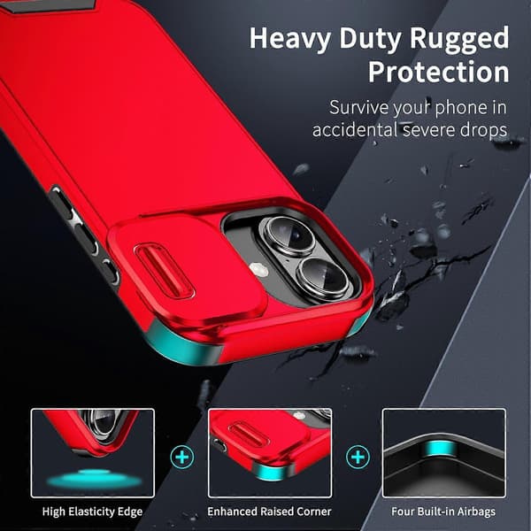 TPU + PC Telefondeksel Kompatibelt med iPhone 17 Pro-lingling} Red iPhone 17