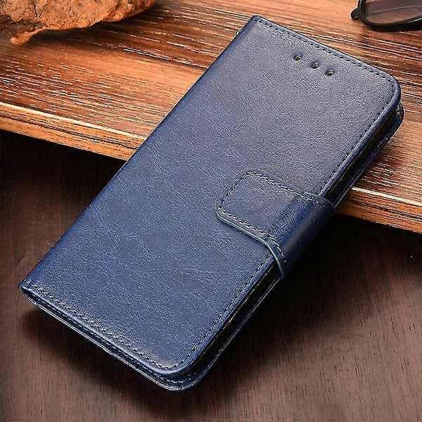 Krystaltekstur Læder Etui Kompatibelt med iPhone 13 Pro Max-lingling} Royal Blue