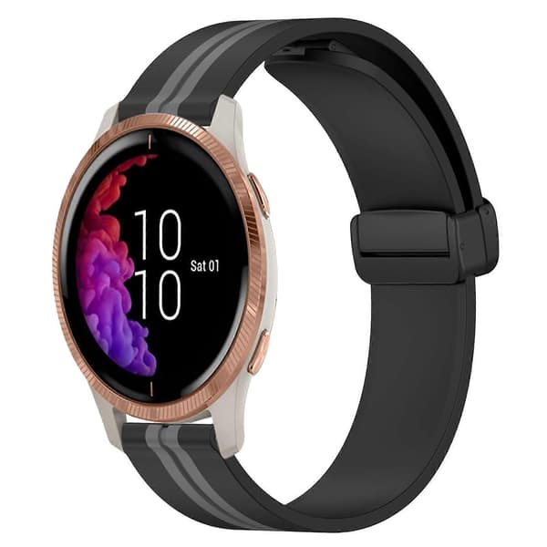 Silikoni kellon ranneke Garmin Venu-linglingille} Black Grey