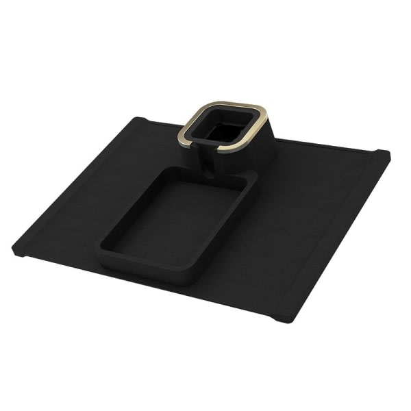 Soffbricka (svart), mugghållarbricka för soffa, multifunktionell silikon