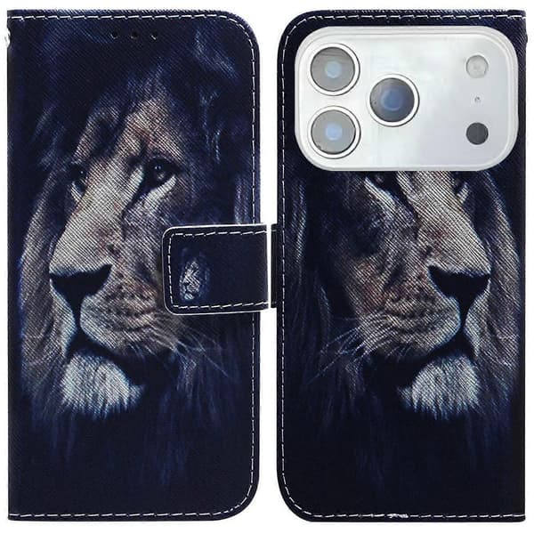 Kompatibel med iPhone 17 Pro Max Wallet Case Mønster Print Læder Telefon Cover-lingling}