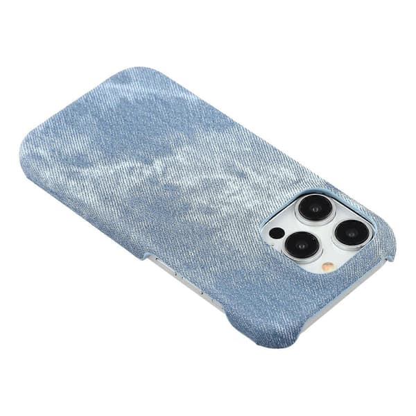 Kompatibel med iPhone 13 Pro Magnetisk Deksel Denim Stofftekstur Lær + PC Støtsikkert Telefondeksel-lingling} Multicolor Grey Blue