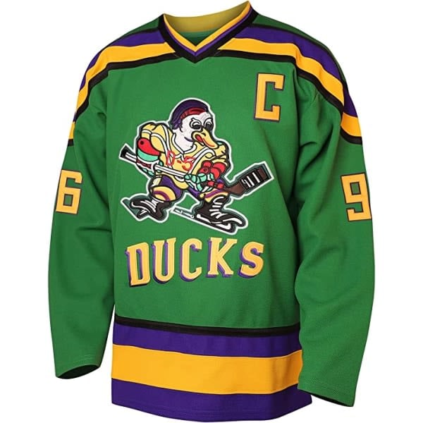 Herr Mighty Ducks 96 Charlie Conway 99 Adam Banks 33 Greg Goldberg Film Hockeytröja Grön 96 M