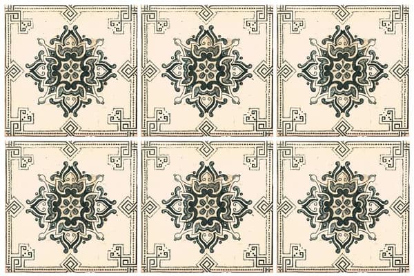 Mandala Kakelplattor i Varma Toner, 12-Delars Set, Marockansk Stil 80