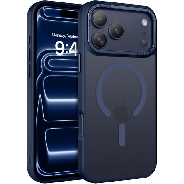 Kompatibel med iPhone 17 Pro Max - Magsafe Mat Cover - Mørkeblå blue