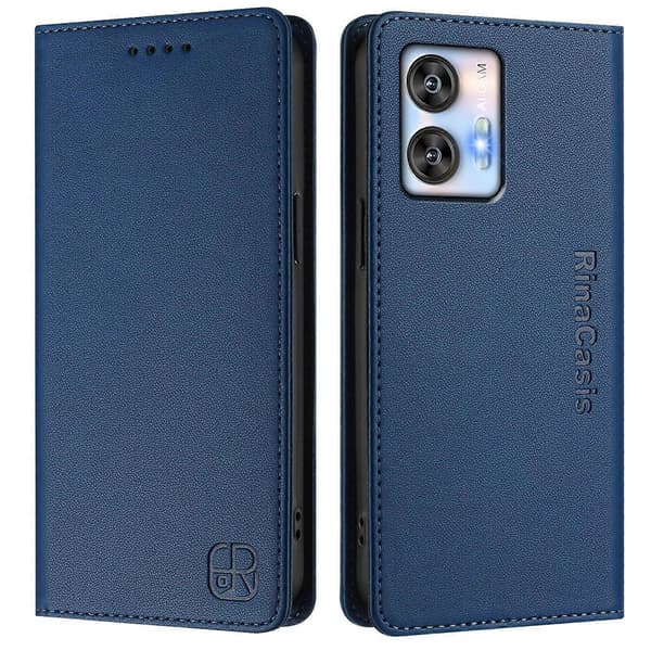 Magnetiskt läderfodral kompatibelt med Oukitel C35-lingling} Dark Blue