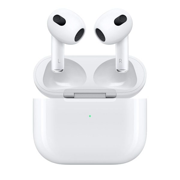 AirPods TWS Bluetooth-hörlurar med Lightning-fodral, trådlös laddning stöds