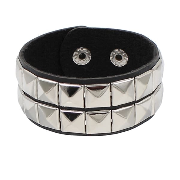 Läderarmband med nitar i punk-stil för män och kvinnor, 80-talsinspirerade armband