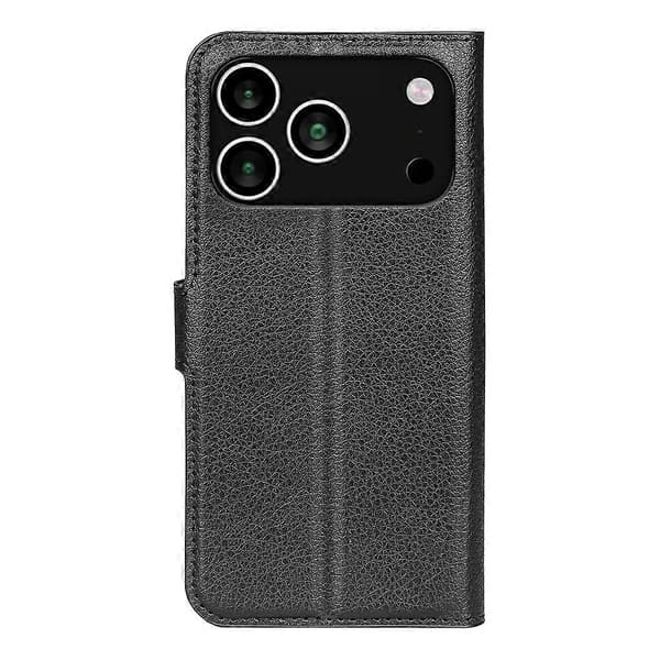 Kompatibel med iPhone 17 Pro Skal Litchi Textur Stötsäkert Läder Plånboksfodral -lingling}