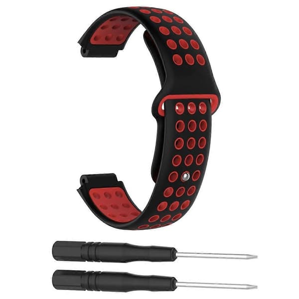 Kaksivärinen silikonihihna Garmin Forerunner 220 -linglingille} Black Red
