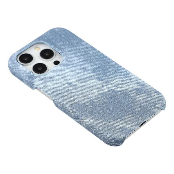 Kompatibel med iPhone 13 Pro Max Magnetisk Deksel Denim Stofftekstur Lær + PC Støtsikkert Telefondeksel-lingling} Multicolor Grey Blue