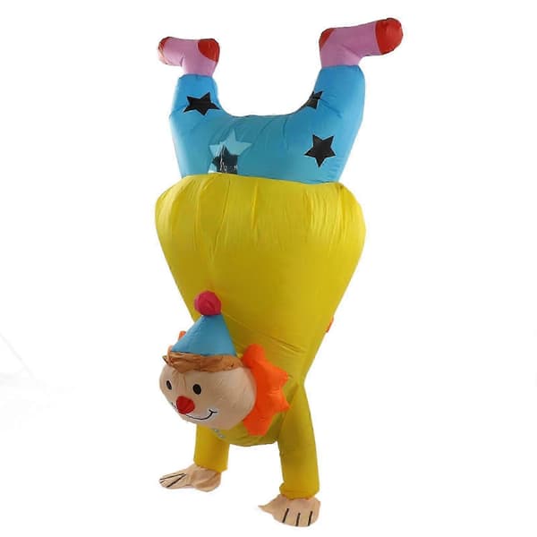Oppblåsbart håndstående klovnekostyme for voksne Halloween opp ned klovn oppblåsbart kostyme-lingling