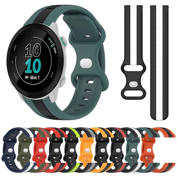 Silikone Urrem Til Garmin Forerunner 55-lingling} Black Grey
