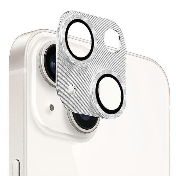 Kompatibel med iPhone 14 kameralinsebeskyttere-lingling} Multicolor Silver