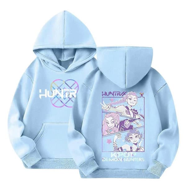K-Pop Devil Hunter Kids HUNTRX Hettegenser Gutter og Jenter Casual Hettegenser Blå 100cm 100cm black