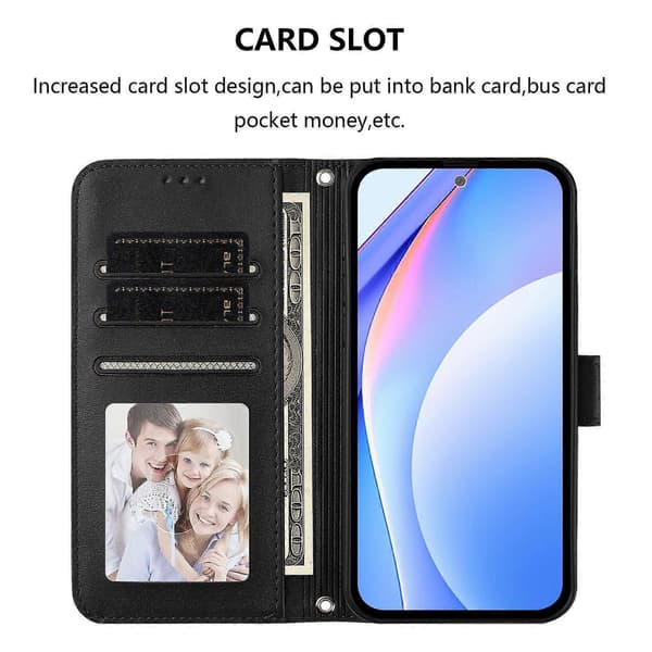 Panda RFID PU Telefonveske Kompatibel med Doogee Note 59 / Note 59 Pro-lingling} Black