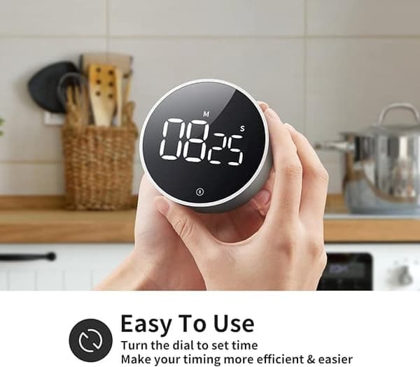 Digital eggtimer med stoppeklokkefunksjon - kjøkkentimer - LED black black