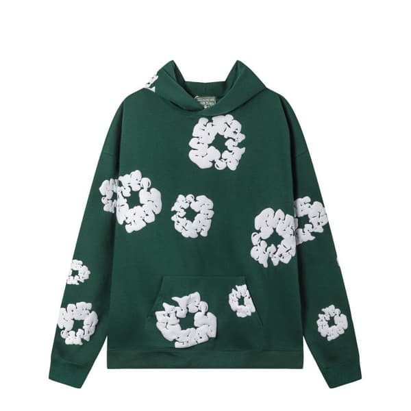 Ripped Denim Hettegenser Sett - Grønn - Størrelse S Green S